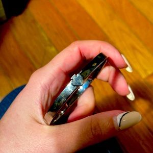 Silver Kate Spade snap bracelet